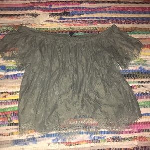 Off the shoulder lace top